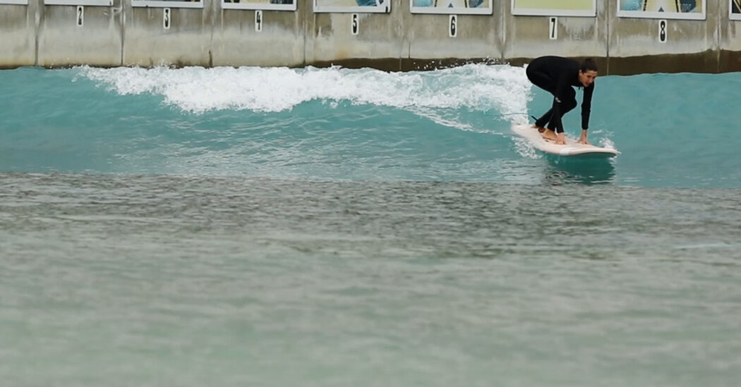 In Waco, Texas, Learning to Surf in a Wave Pool