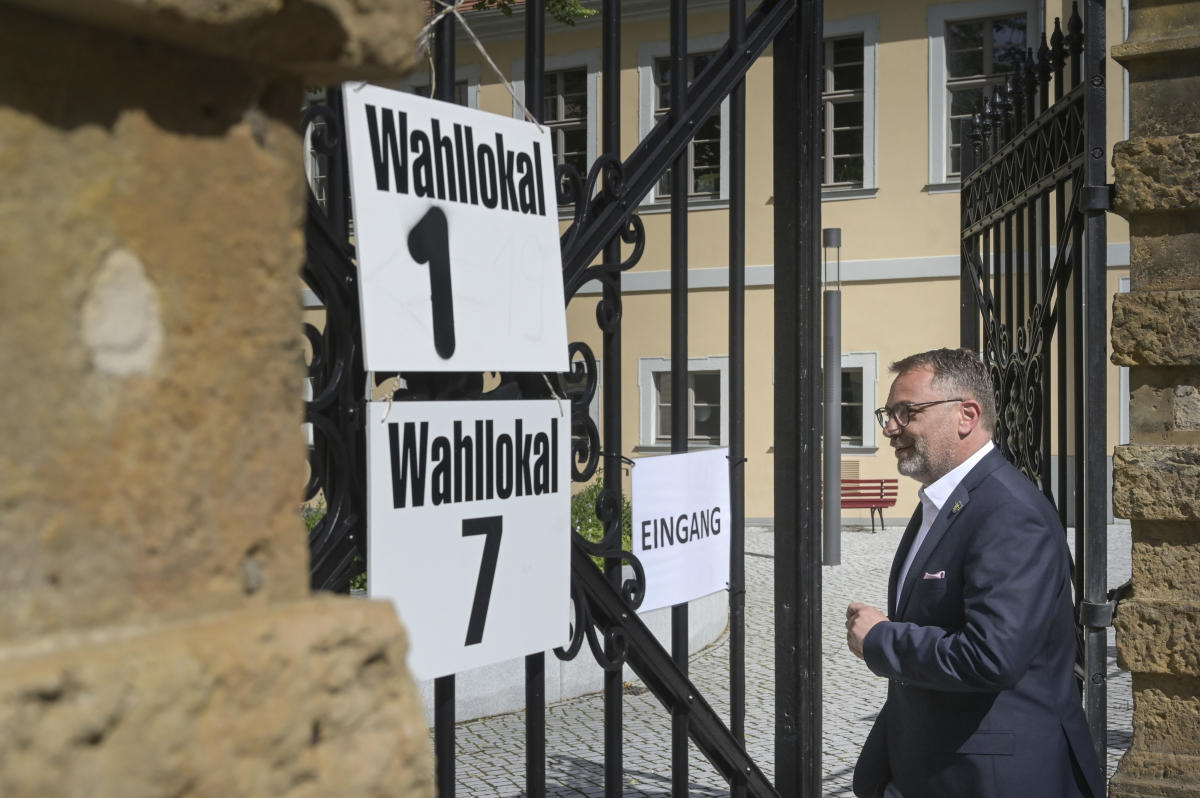 Gains but no triumph for a far-right German party in local elections in an eastern state