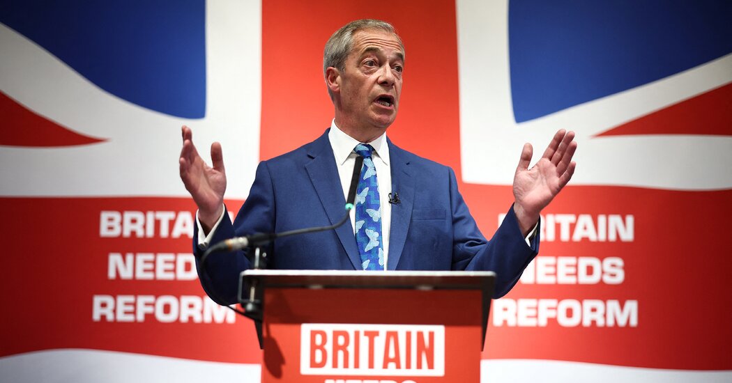Nigel Farage Says He Will Run in U.K. Election, in Blow to Conservatives