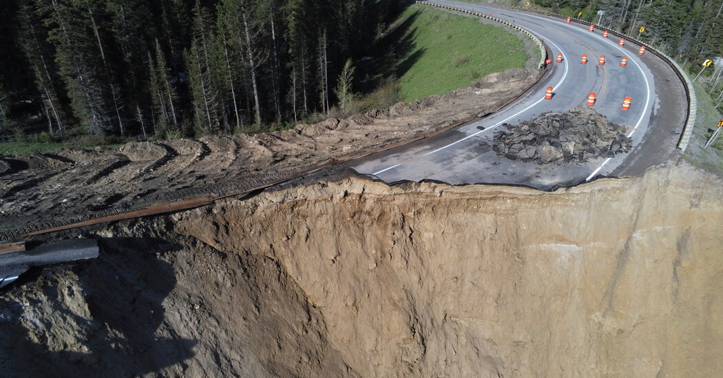 Mountain Landslide Destroys Section of Highway to Jackson, Wyo.