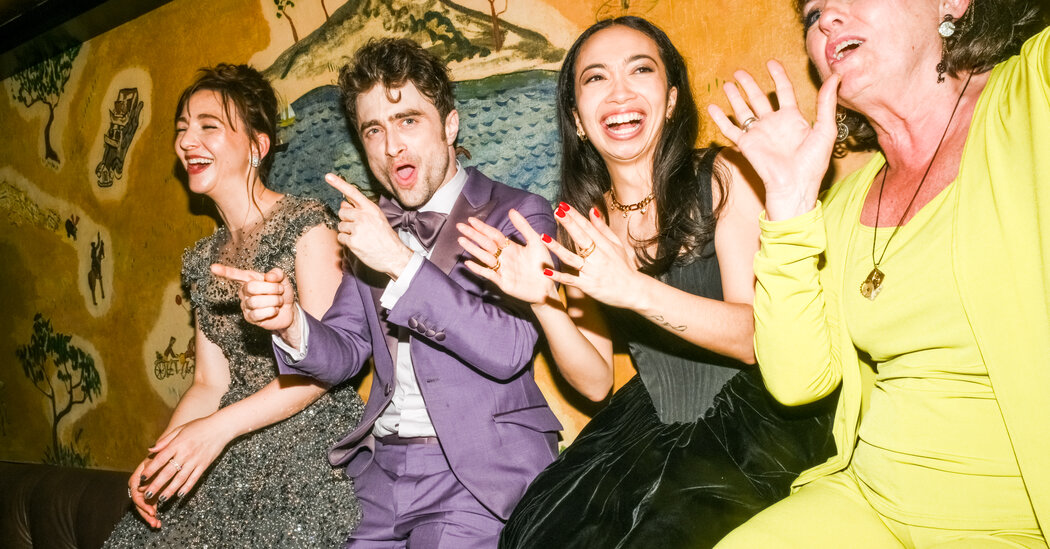 Daniel Radcliffe, Jonathan Groff and Sarah Paulson Party for the Tonys