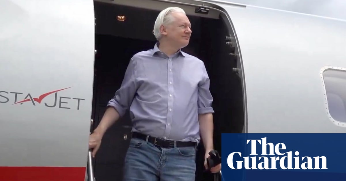 Julian Assange greeted by family as he lands in Australia | Australia news