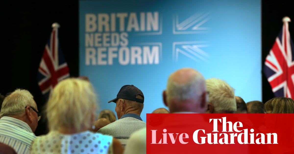 UK general election live: Reform campaigners filmed secretly making racist, homophobic slurs | General election 2024