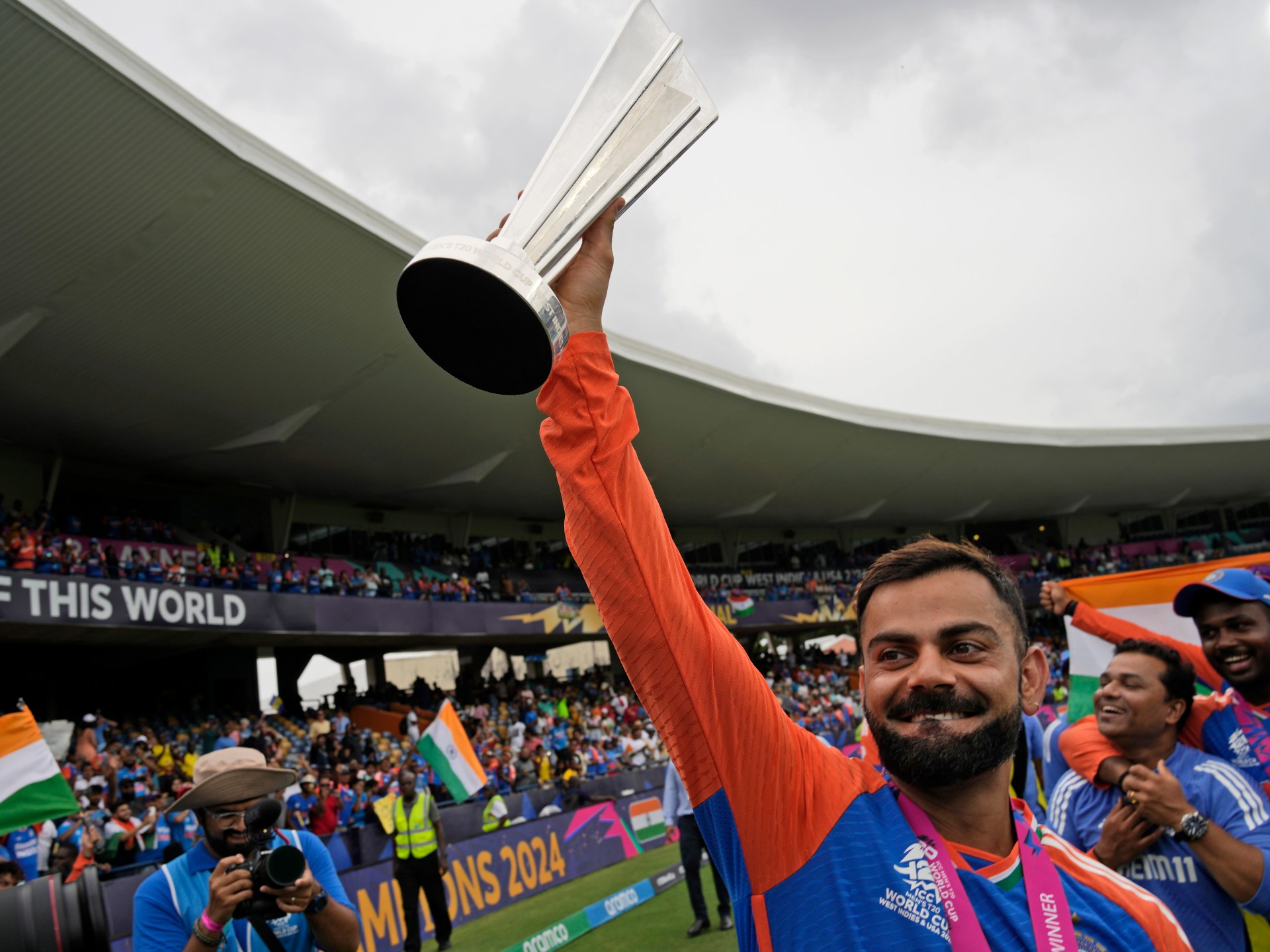India celebrates ICC T20 World Cup 2024 triumph with trophy and fireworks | ICC Men's T20 World Cup