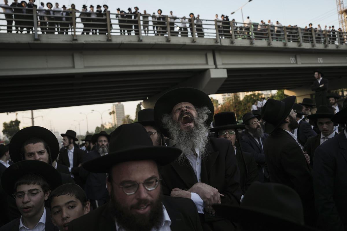 Ultra-Orthodox Jews block highway to protest Israel's new mandatory military service ruling
