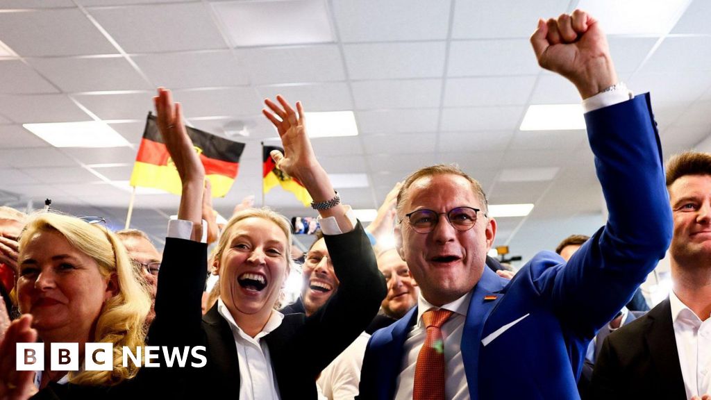 German far-right celebrate win over Scholz's party