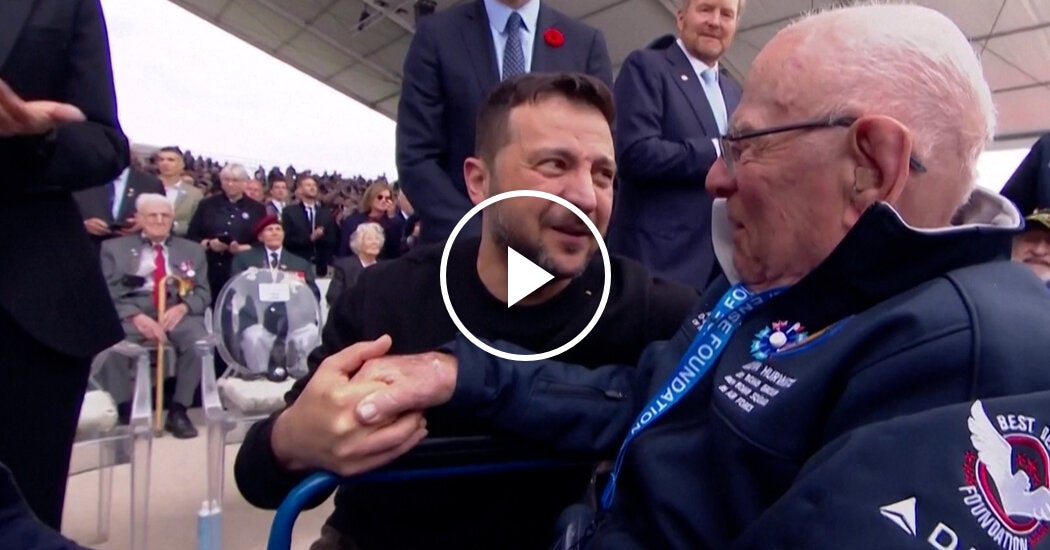 Video Captures Emotional Moment Between Zelensky and U.S. Veteran