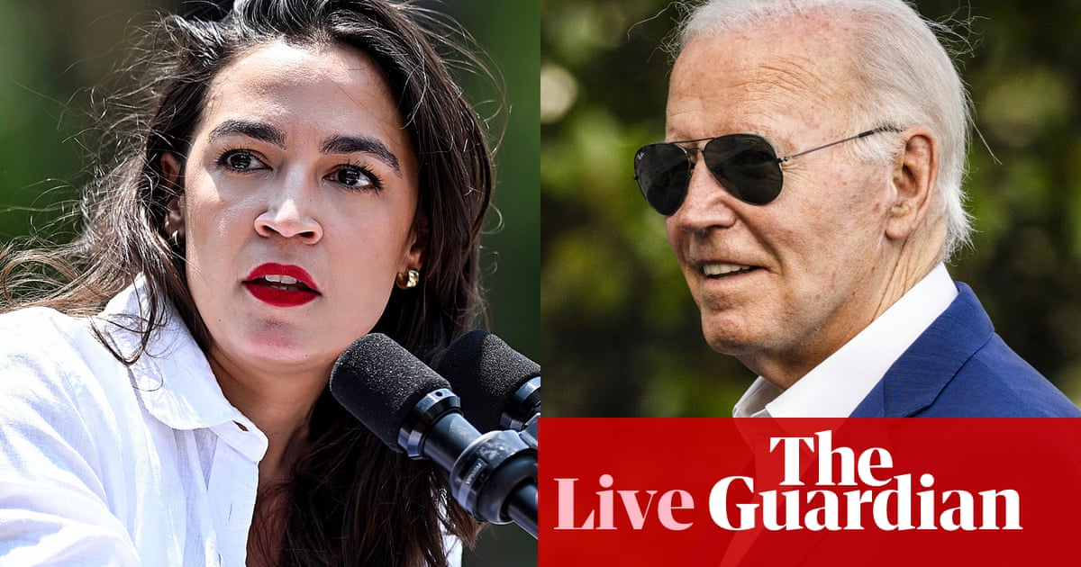 Joe Biden boosted by Alexandria Ocasio-Cortez backing him as congressional Democrats meet – US politics live | US elections 2024