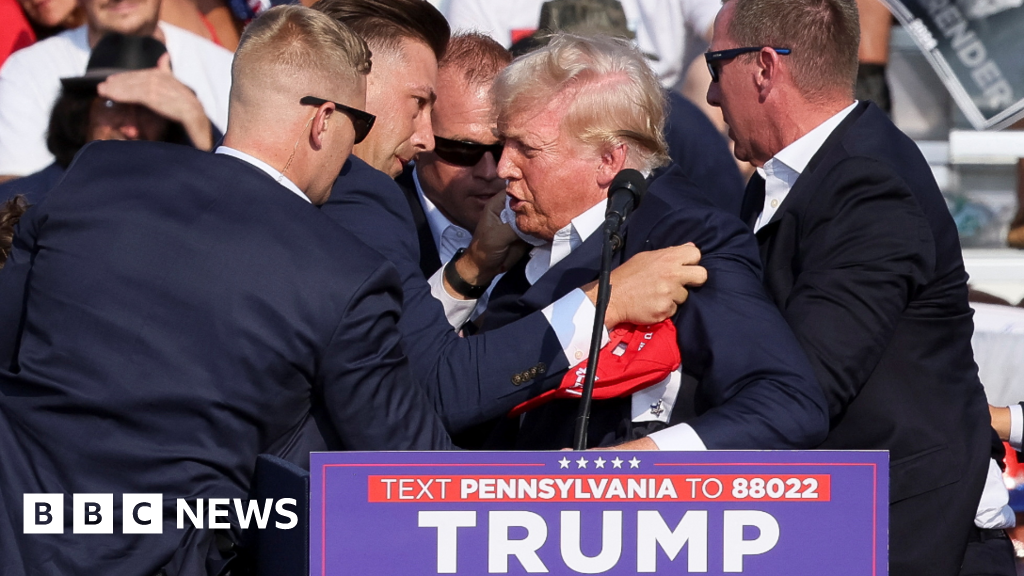 Trump rushed off stage at Pennsylvania rally