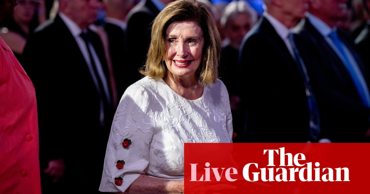 Nancy Pelosi stops short of saying Biden should stay in 2024 race and says ‘it’s up to’ him – live | US elections 2024