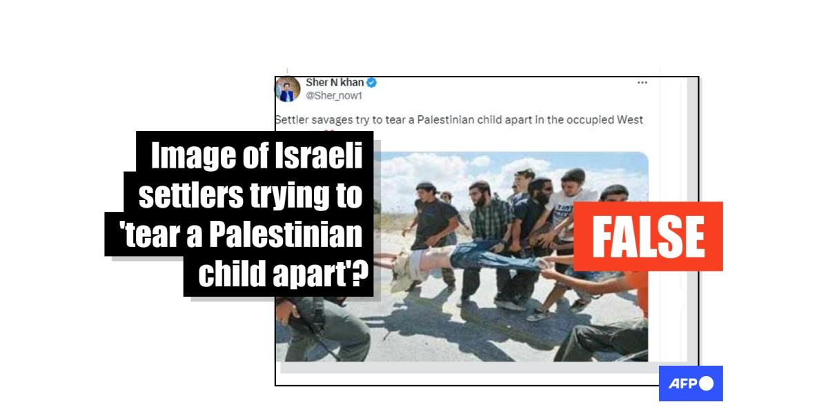 Photo of Israeli settlers clashing with police falsely shared as 'attack on Palestinian child'