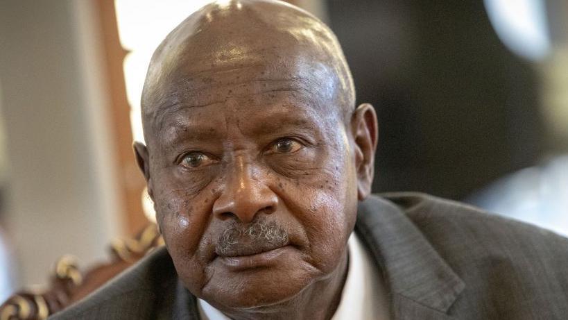 Yoweri Museveni, Uganda's president, during an interview in Pretoria, South Africa, on Wednesday, March 1, 2023