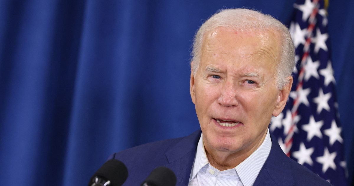 Biden says ‘bulls-eye’ remark about Trump a mistake, defends mental fitness | US Election 2024 News
