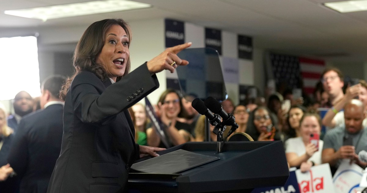 ‘I know Trump’s type’: Harris touts prosecutor past, gains most delegates | US Election 2024 News