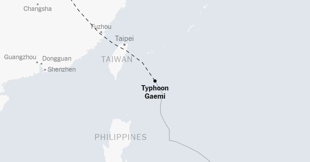 Map: Tracking Typhoon Gaemi - The New York Times