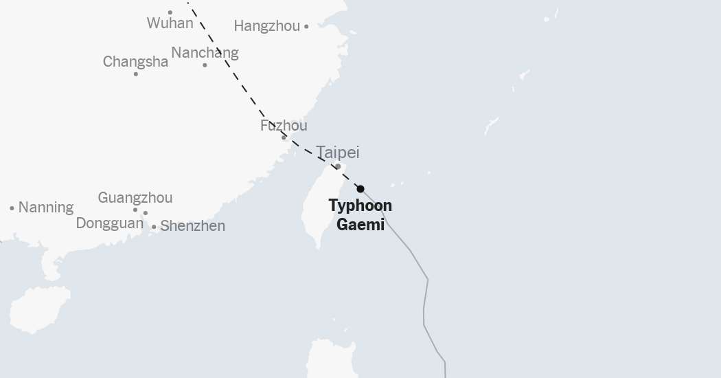 Typhoon Gaemi Approaches Taiwan as Hundreds of Flights Are Canceled