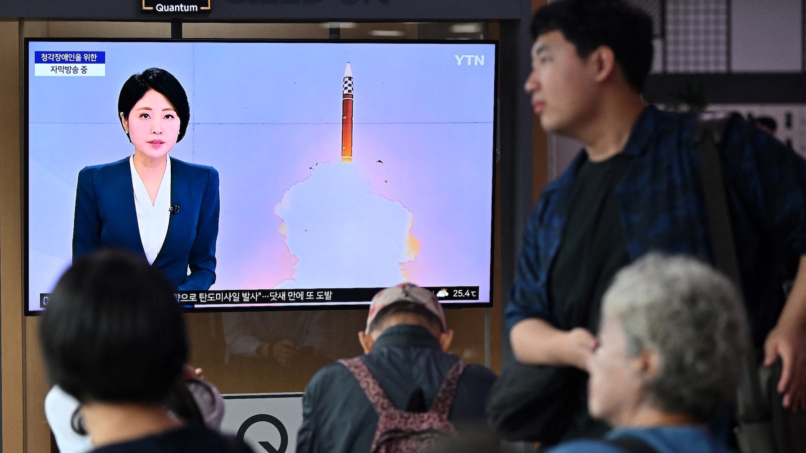 North Korea tests 2 missiles, 1 reportedly may have fallen on land