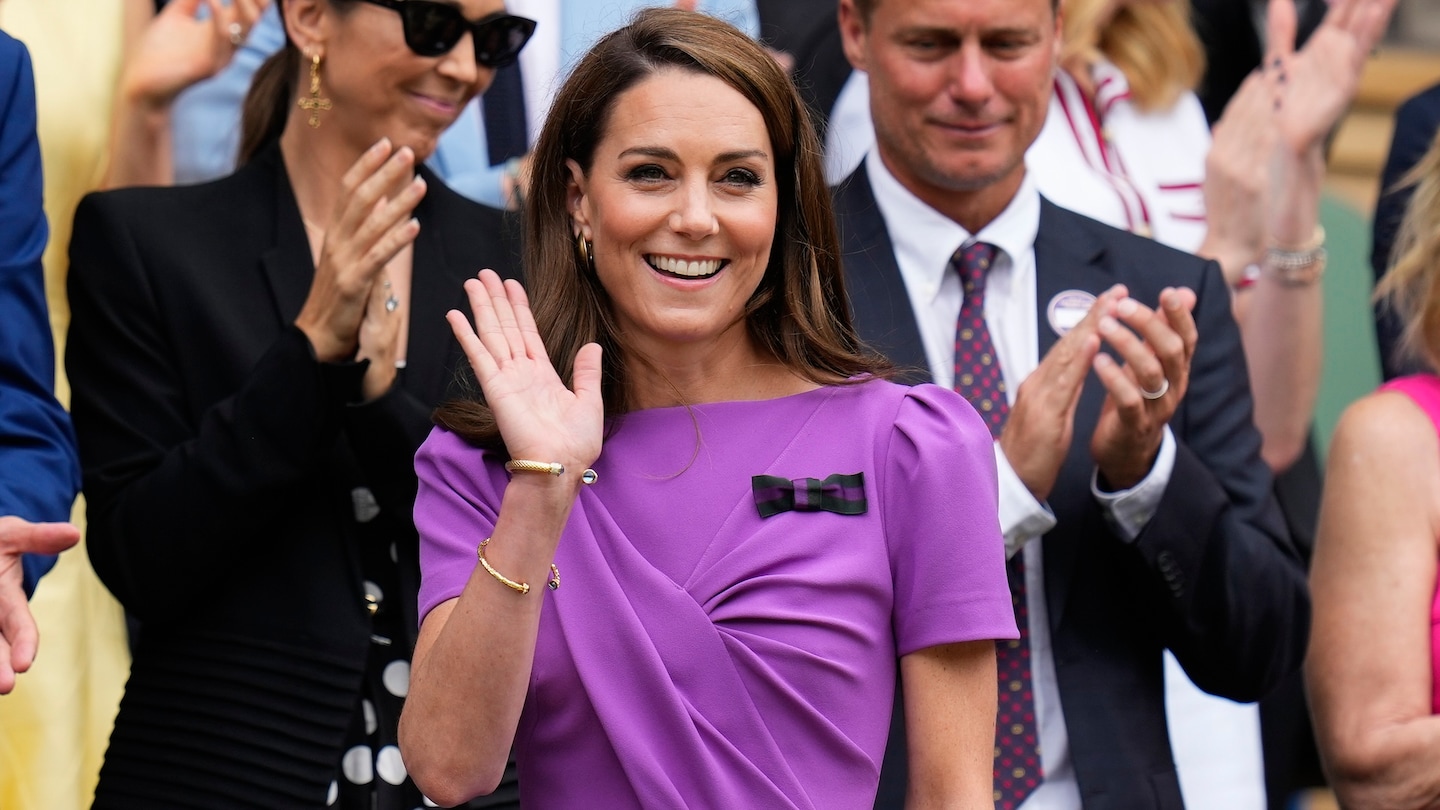Kate Middleton attending Wimbledon final between Djokovic and Alcaraz