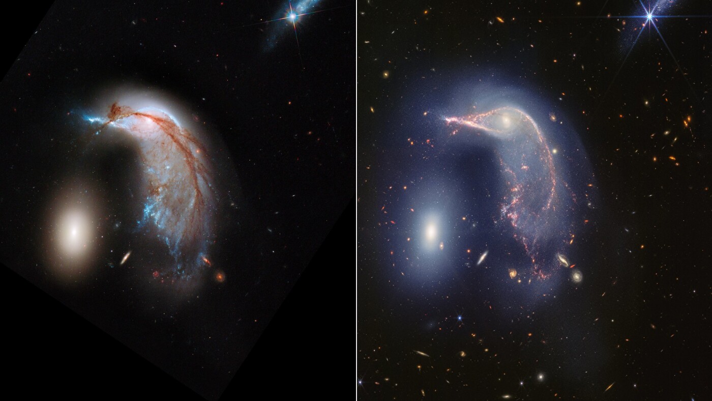 2 galaxies, the Penguin and the Egg, get a family portrait thanks to Webb Telescope : NPR