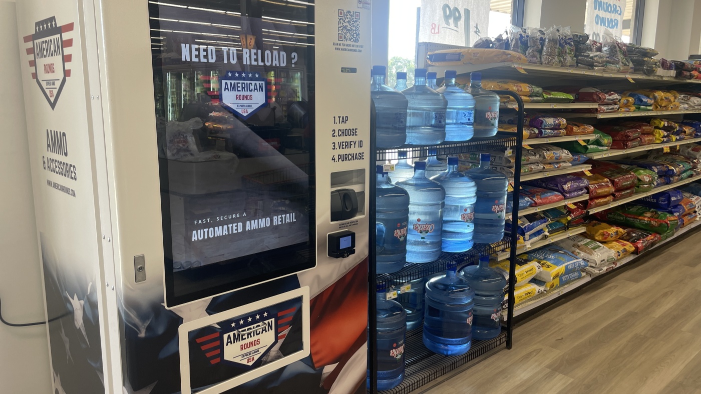 Ammunition vending machines come to southern grocery stores : NPR