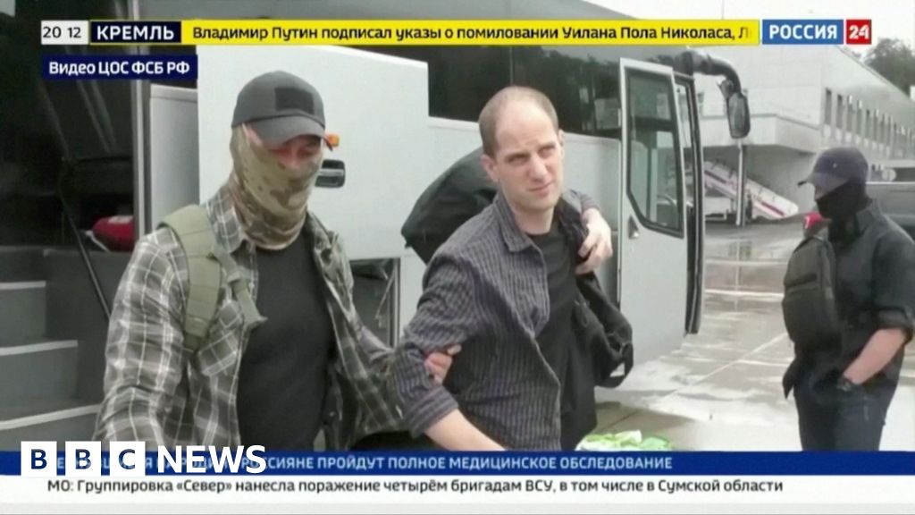 Russia TV shows freed prisoners board plane after swap