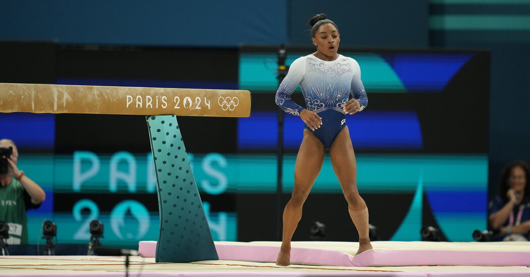 Biles’s Small Slip Stalls Medal Run in Paris Olympics