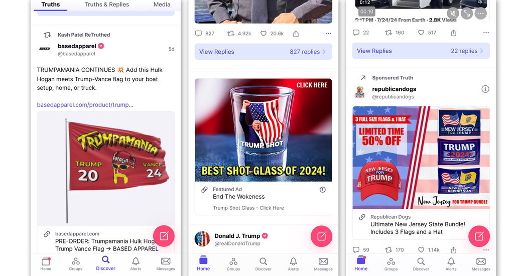 Where Are the Trumpiest Ads? All Over Truth Social.