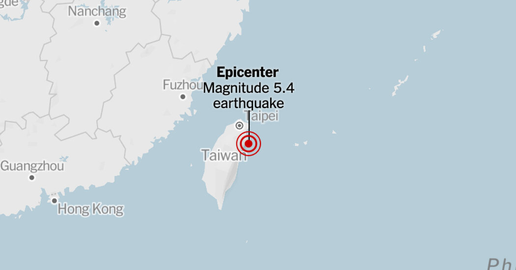 5.4-Magnitude Earthquake Strikes Near Taiwan