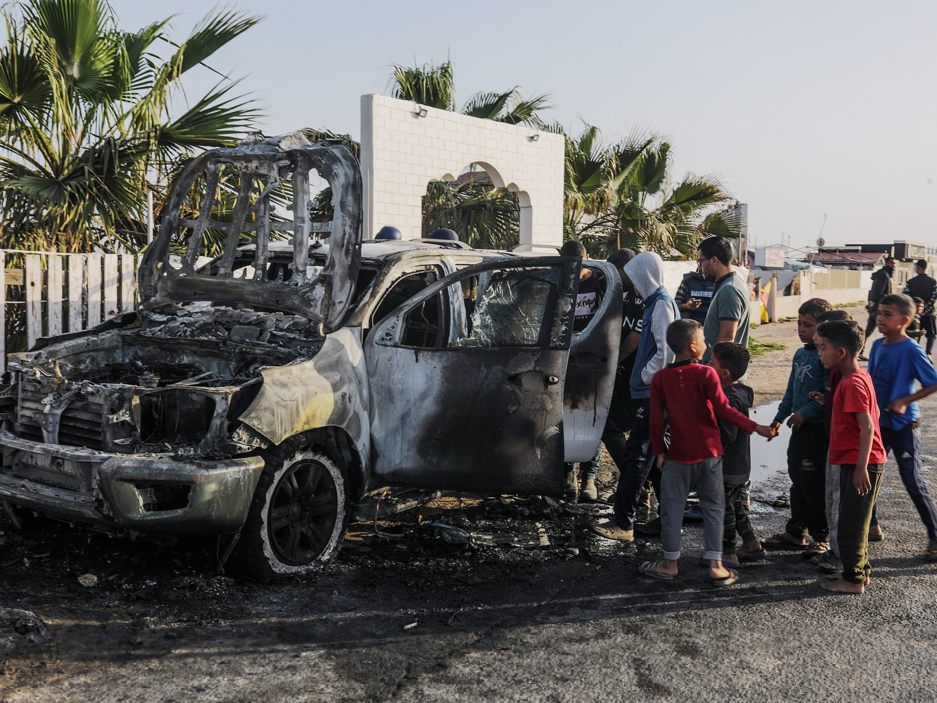 Four killed in Israeli attack on Gaza hospital convoy, aid group says | Gaza News