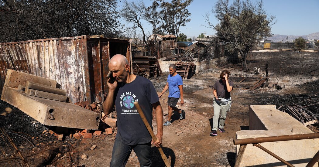 Fires Near Athens Leave a Path of Destruction