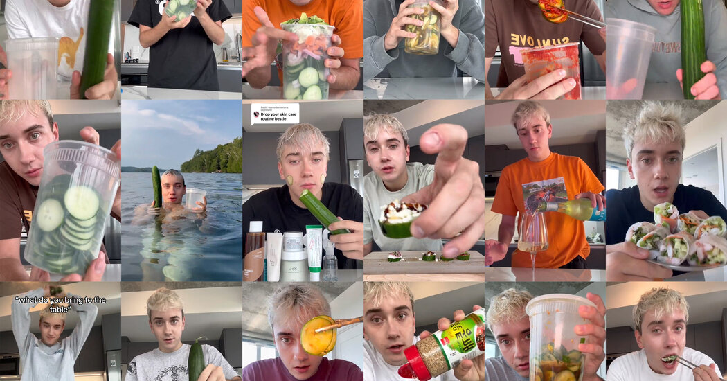 TikTok’s ‘Cucumber Guy’ Logan Moffitt Shows the Many Ways to Eat a Cucumber