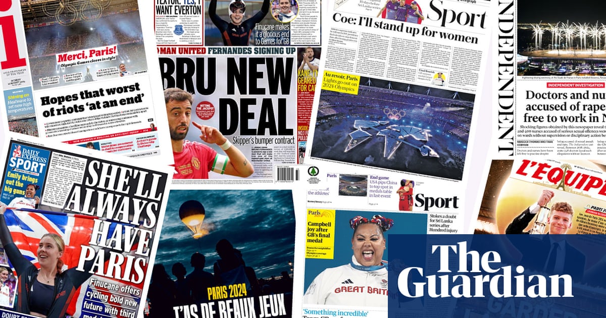 ‘Mission complete’: what the papers say about the Paris Olympics closing ceremony | Media