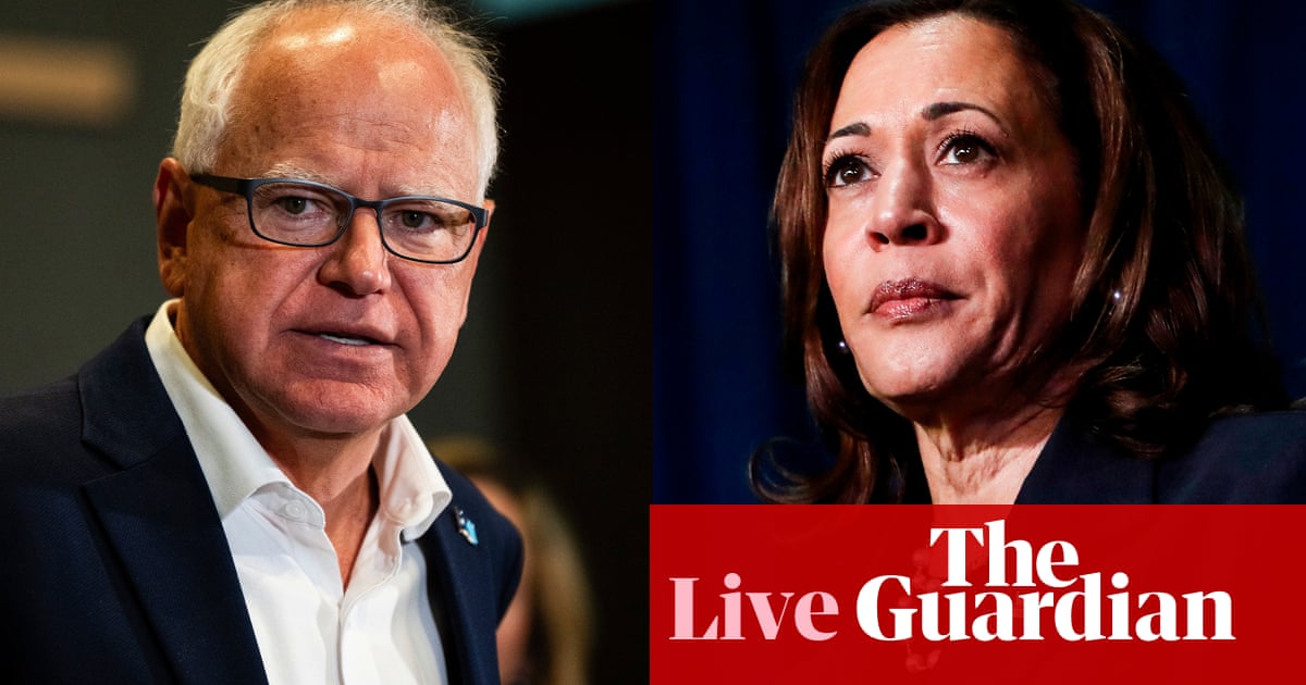 Kamala Harris chooses Tim Walz as vice-presidential pick for 2024 US election – live updates | US elections 2024