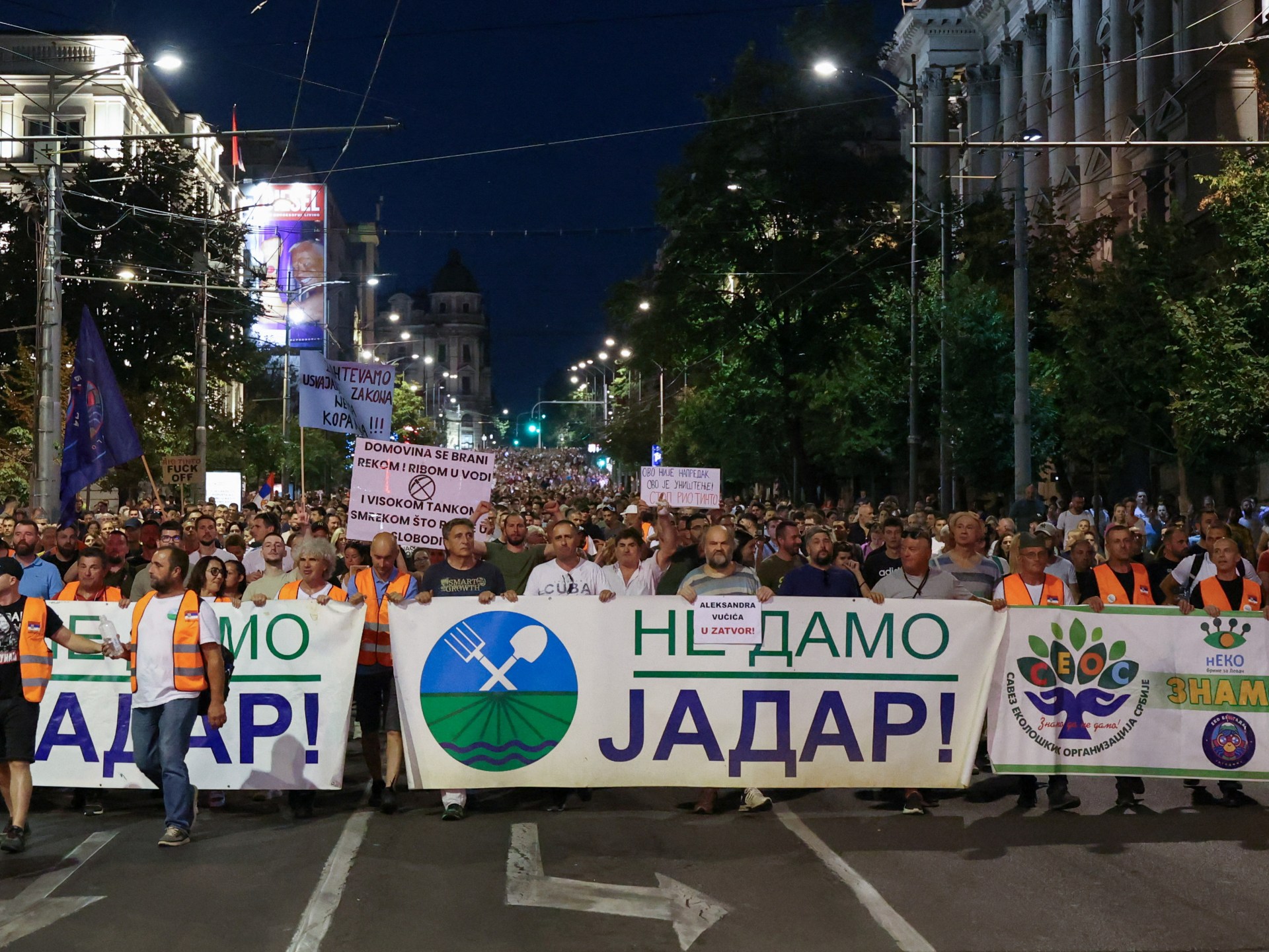 Thousands protest in Serbia’s Belgrade against lithium mining project | Protests News