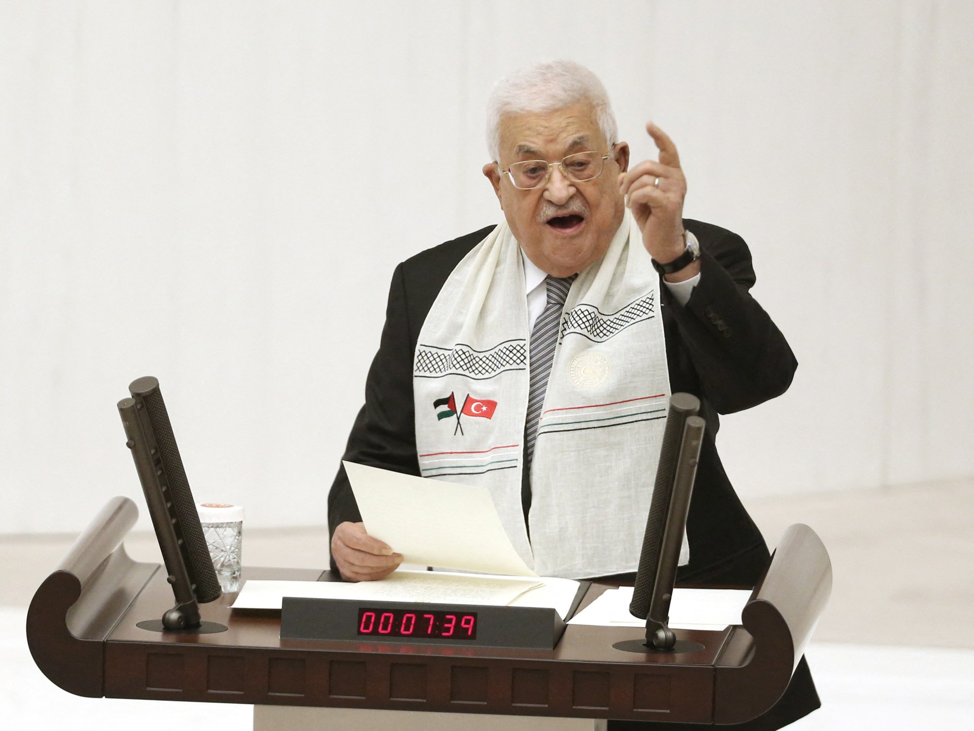 Palestinian leader Abbas tells Turkish parliament he will go to Gaza | Israel-Palestine conflict News