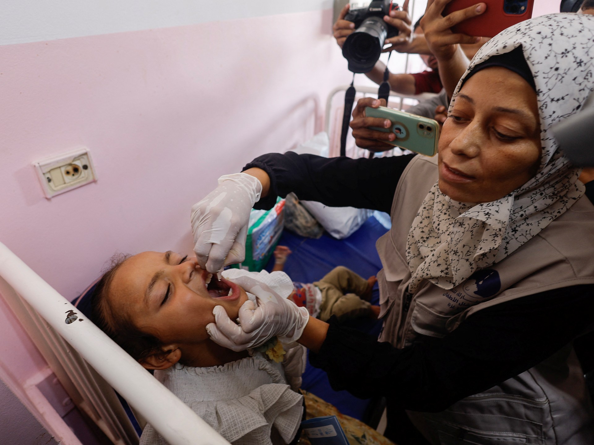 First children in Gaza given polio vaccines a day before planned UN rollout | Israel-Palestine conflict News