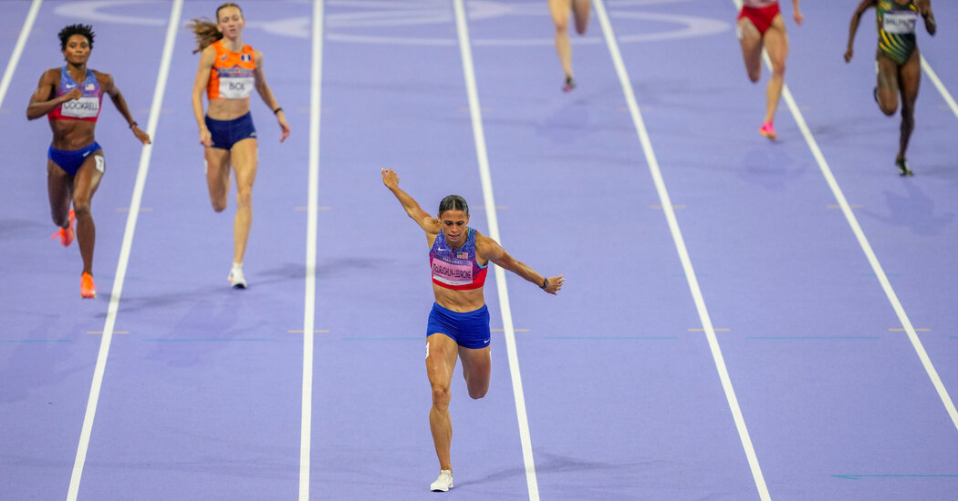 Sydney McLaughlin breaks her own 400-meter hurdle record. Again.