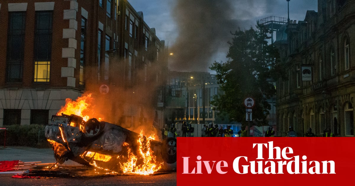 Police brace for more disorder after night of rioting in Sunderland – live | UK news