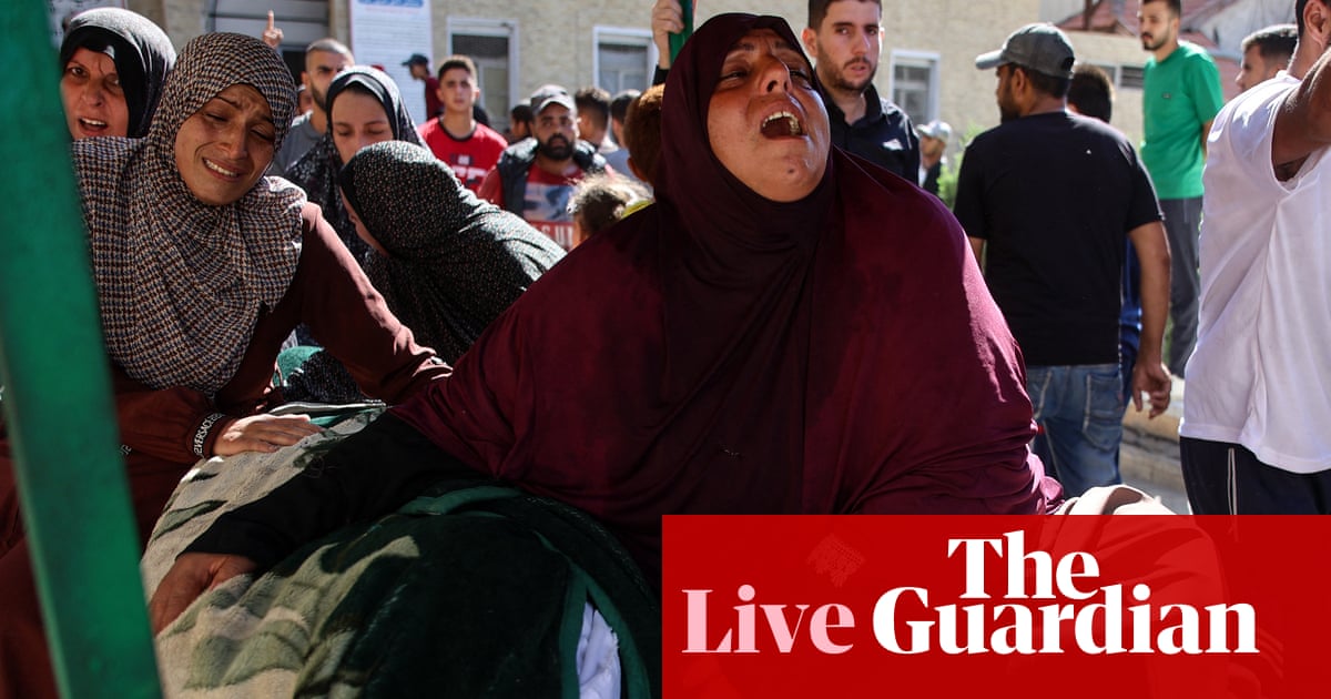 Israel-Gaza war live: dozens reported dead after Israeli strike on Gaza school | Israel-Gaza war