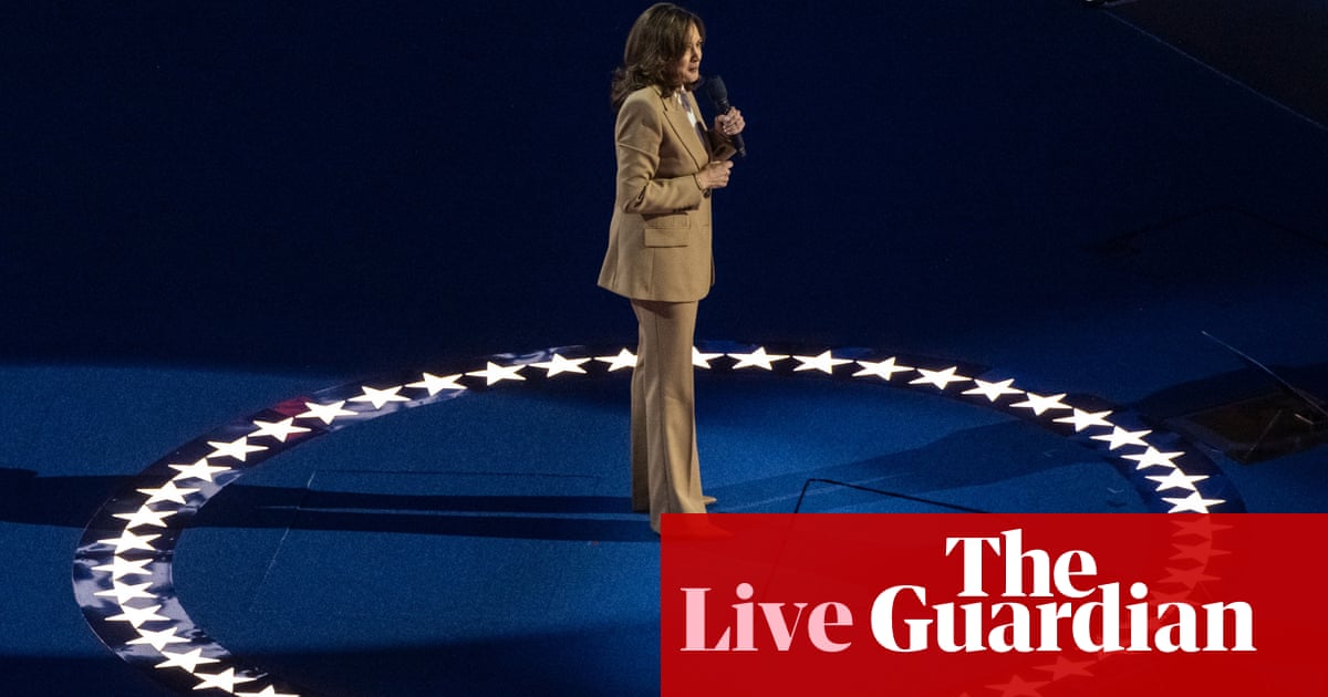 Harris prepares for convention keynote as Trump and Vance focus on immigration message – live | Democratic national convention 2024