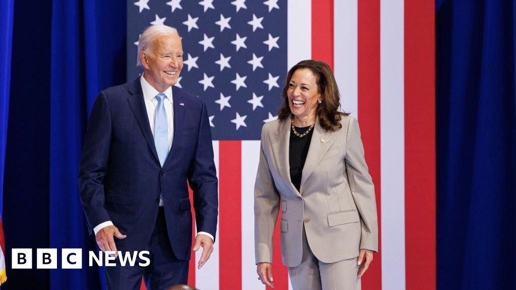 Harris and Biden make first joint appearance since ticket change