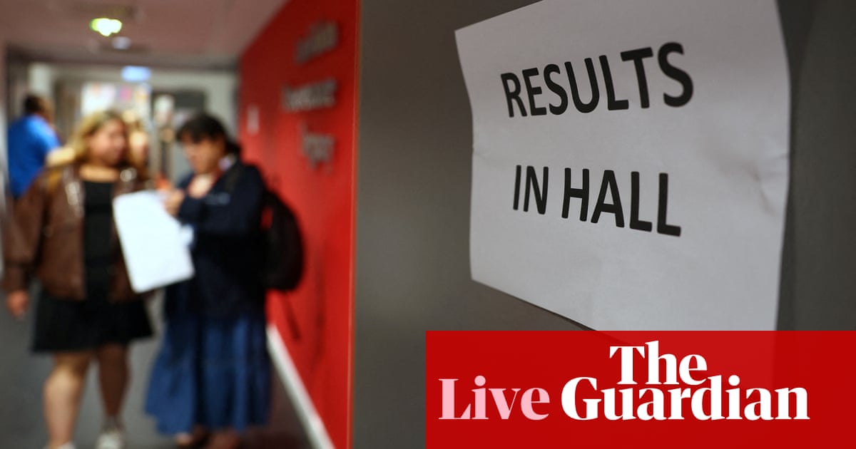 A-level results day as hundreds of thousands await their grades – live updates | Education