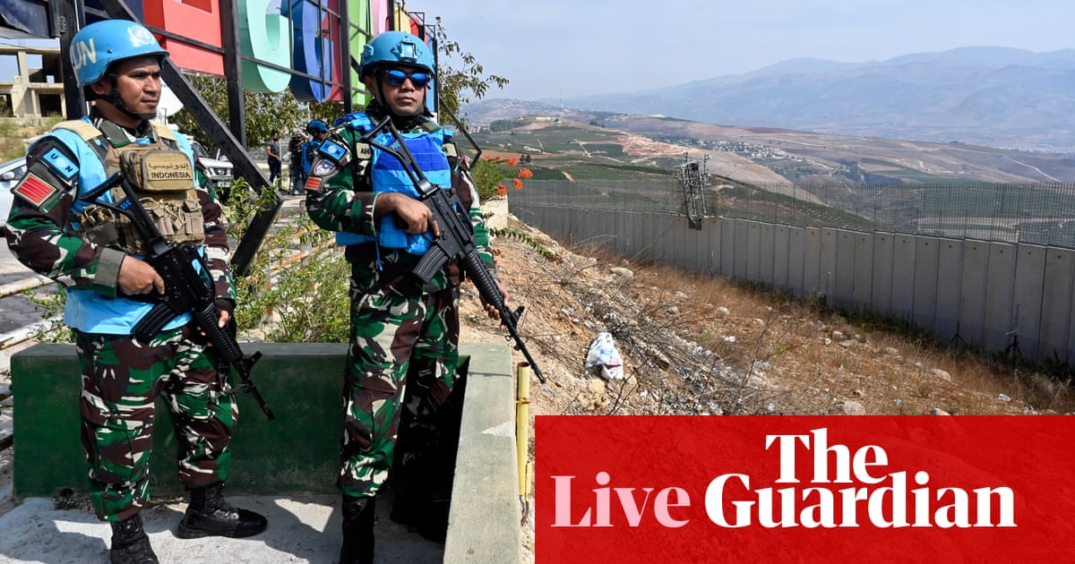 Middle East crisis live: UN peacekeepers have never been more crucial on Israeli-Lebanese border, says forces chief | Israel-Gaza war