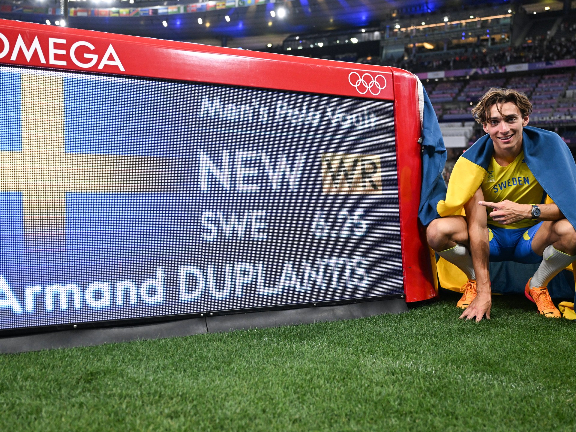 Duplantis sets new world record, retains Olympic pole vault title in Paris | Paris Olympics 2024 News