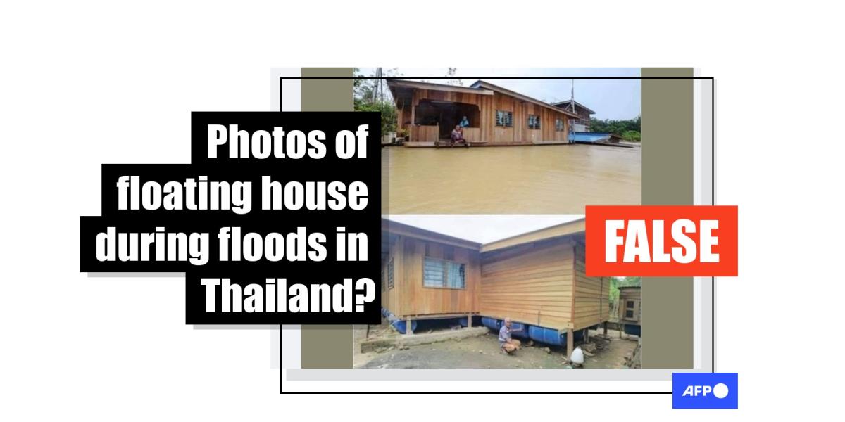 Old photos of floating house in Malaysia falsely linked to Thai floods