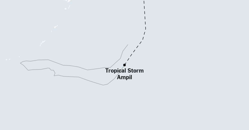 Map: Tracking Tropical Storm Ampil