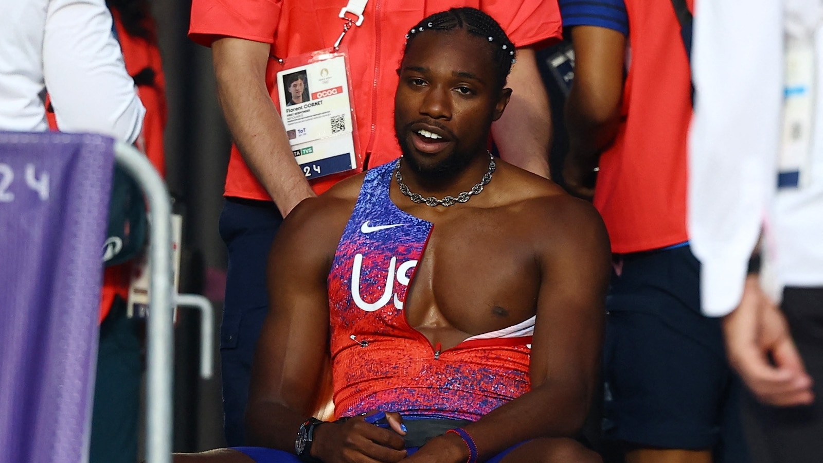 Noah Lyles, suffering from COVID, comes up short in bid for double; settles for bronze in 200 meter