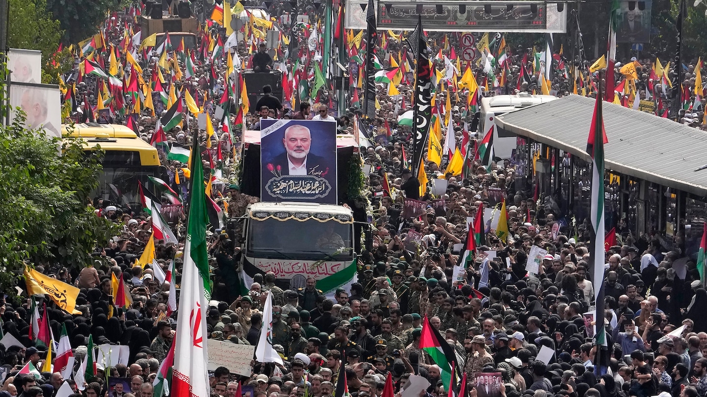 Mourners in Iran and Lebanon commemorate militants, vow revenge on Israel