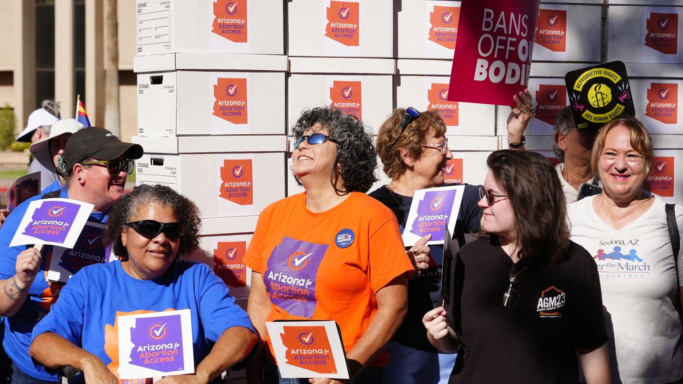 Arizona certifies abortion access measure for the November ballot : NPR