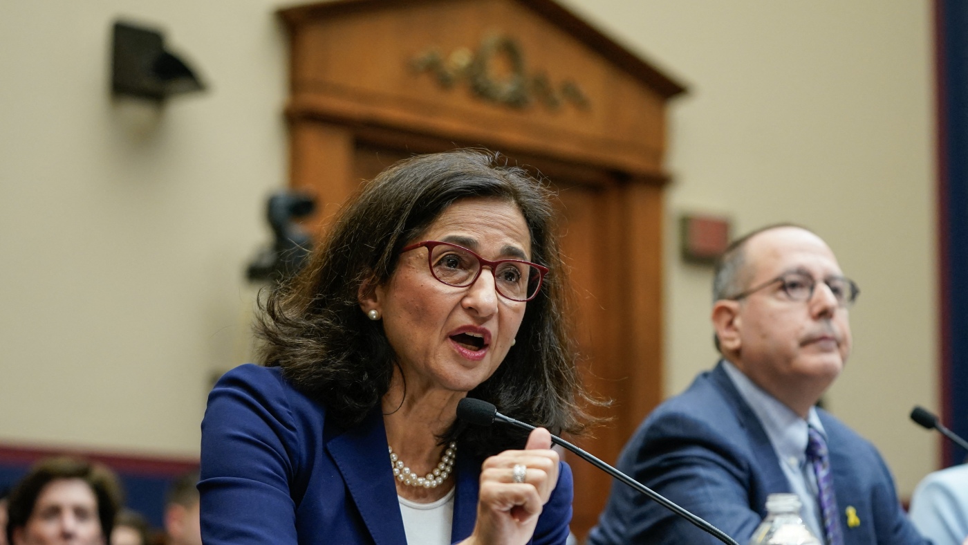 Columbia University President Minouche Shafik resigns : NPR